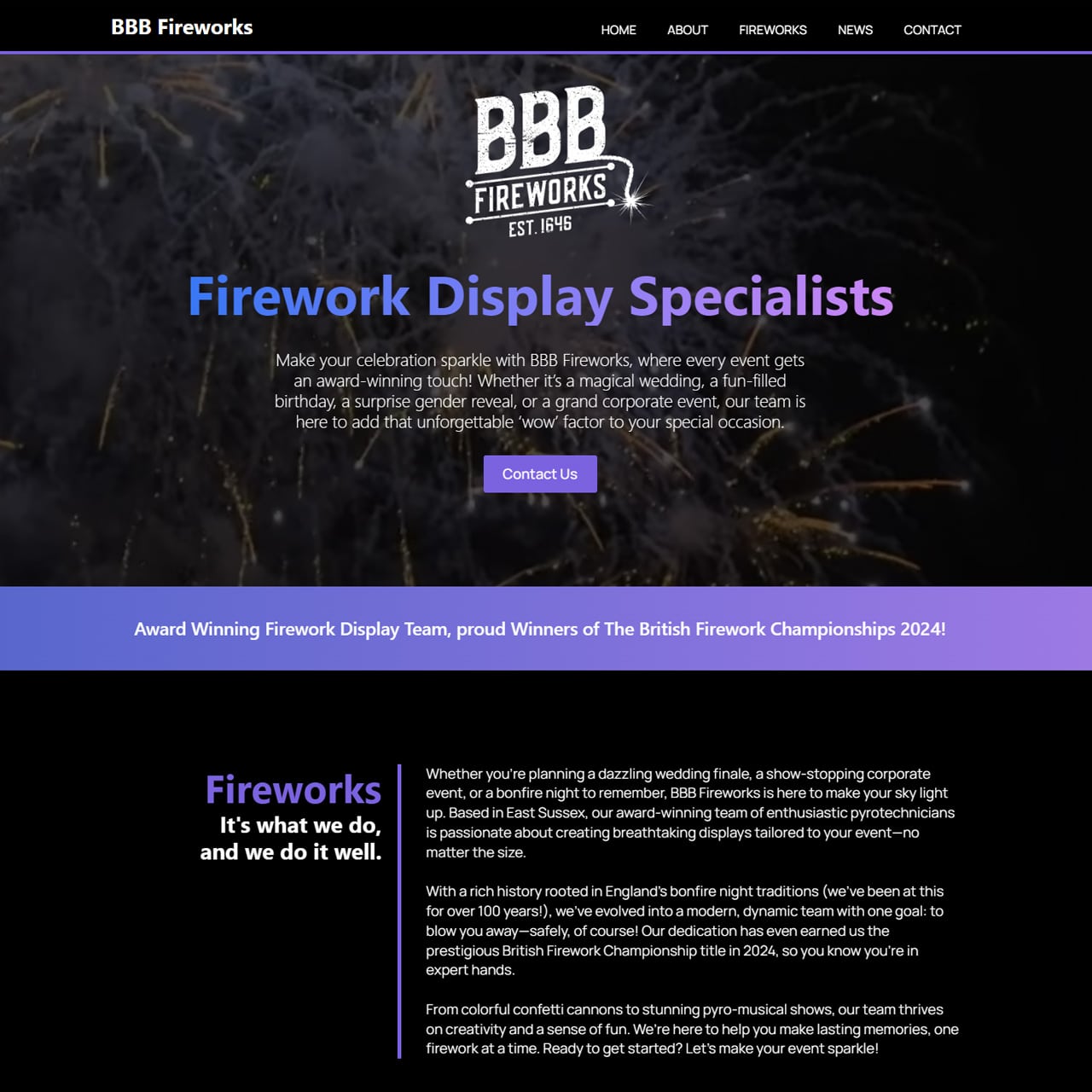 BBB Fireworks Screenshot