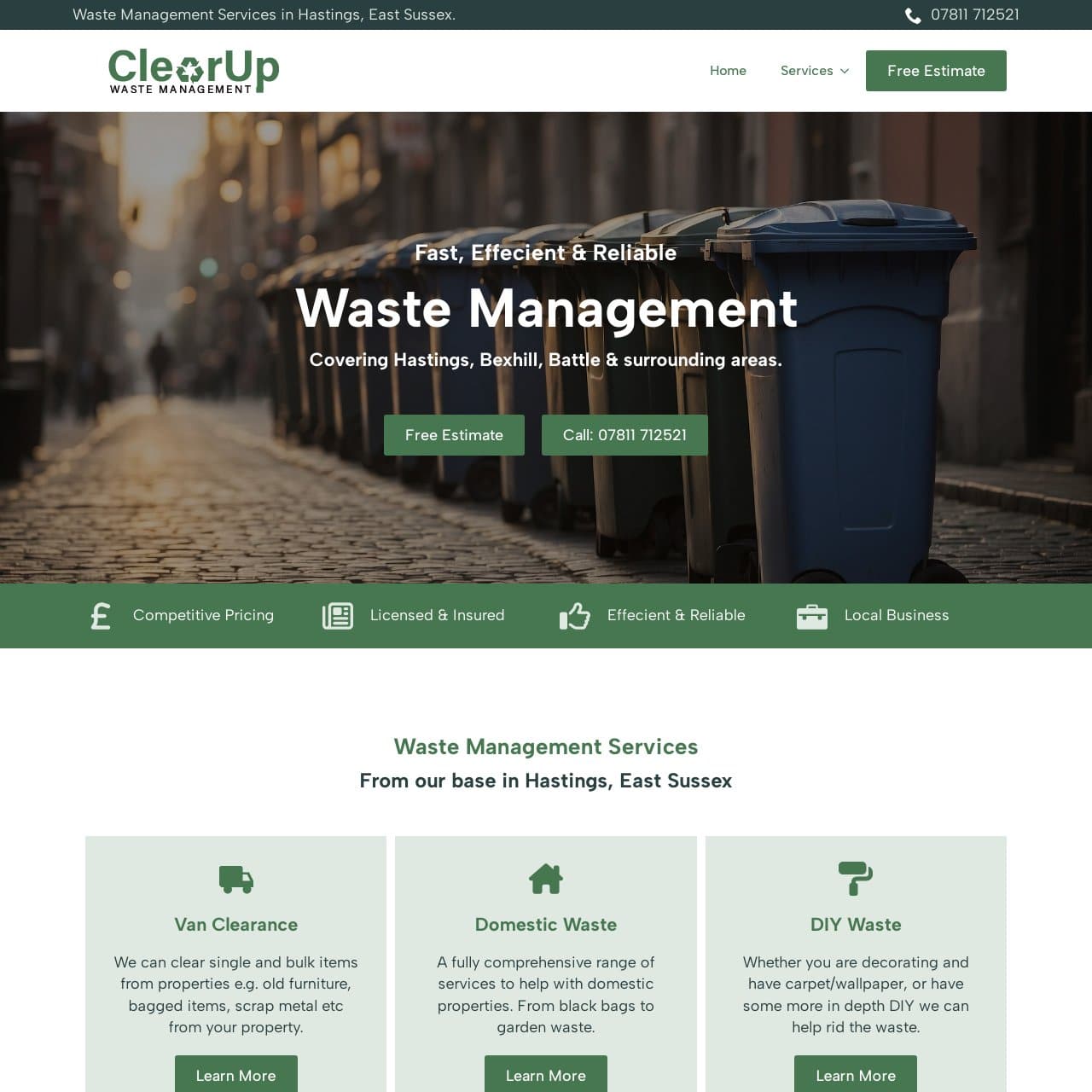 ClearUp Waste Management Screenshot